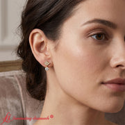 1 Ct Round Art Deco Design Earring